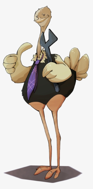 Ostrich Tools Mascot - Cartoon
