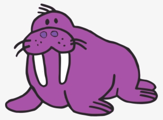Walrus - Purple Walrus Clipart