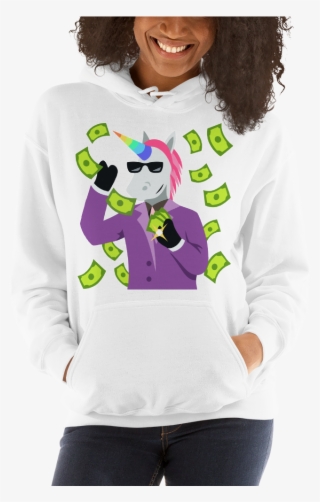 A Shiny Cute Unicorn Pony Rainbow With A Lot Of Money - Sweatshirt