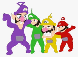 Image - Mario Wario Luigi Waluigi As Teletubbies