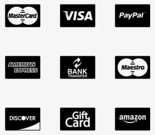 600 X 564 1 - Credit Card Icons Black And White