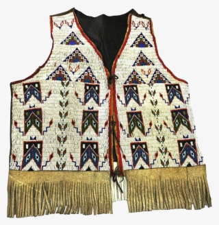 Chief White Feather Sitting Bull Beaded Vest - Sweater Vest