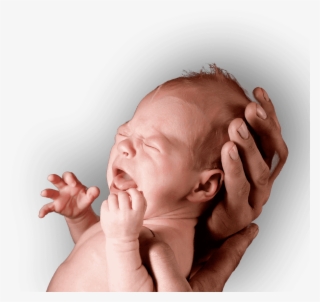 Crying Baby In Adult's Hands