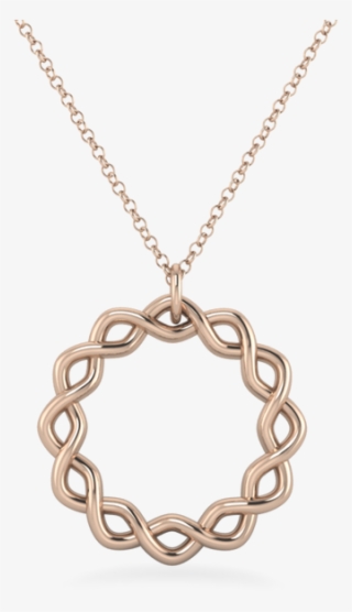 Solid Gold Infinity Wreath Necklace - Pendant