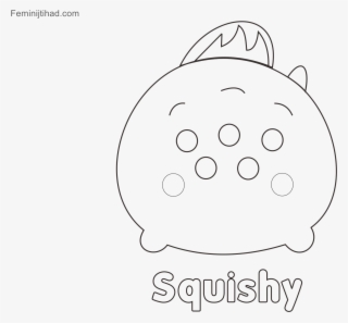 Coloring Pages For Kids Squishies With 59 Tsum Tsum - Line Art
