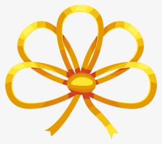 蝴蝶结金色蝴蝶结丝带- Ribbon Clipart , Png Download - Daisy Icon Png