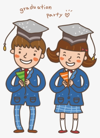 Ceremony Clip Art Men And Women Students Ⓒ - Graduation Ceremony Clipart