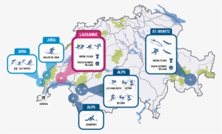 The City Of Lausanne Will Be At The Heart Of The Youth - Map