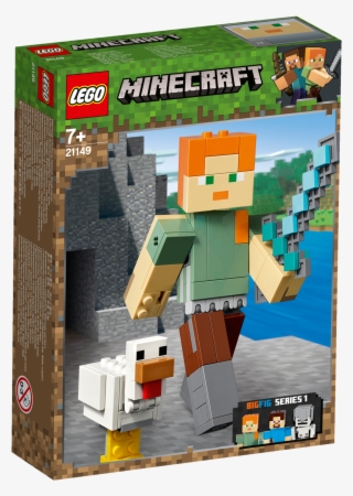 Lego Minecraft Alex Bigfig With Chicken - Lego Minecraft