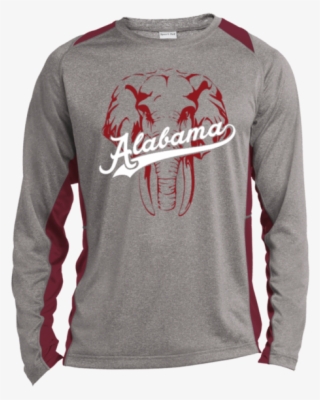 Alabama Elephant Head Heather Colorblock Poly T-shirt - Do Vegans Get Their Protein T Shirt