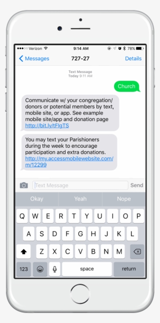 Iphone Showing How A Church Member Would Opt Into The - Number Is No Longer Available Text
