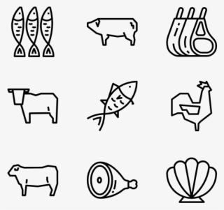 Animals And Food - Drawing