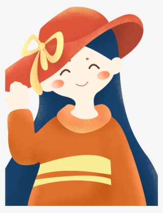 Girl Cartoon Elegance Red Png And Psd - Illustration