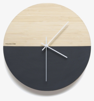 Black Hemisphere Wall Clock Half Unfinished Natural - Tydloos Clocks