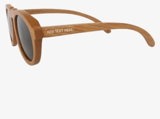 Brown Bamboo Wood Round Sunglasses - Plastic
