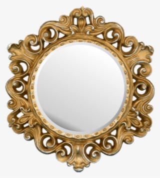 Mirror Sticker - Gold Round Picture Frame