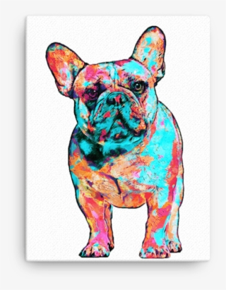 French Bulldog Colorful Painting Canvas - French Bulldog Colorful Paintings