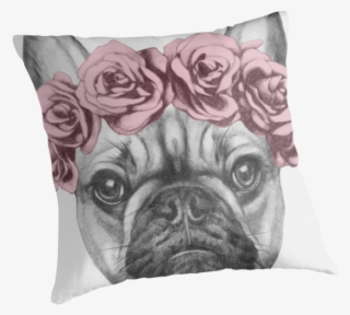 French Bulldog With Rose Crown - French Bulldog Roses