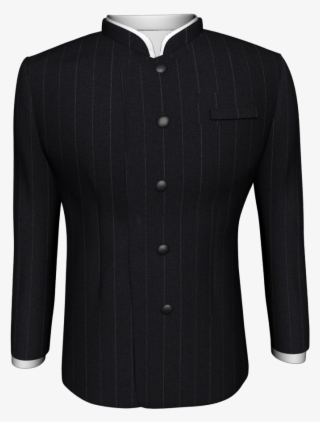 Black Stripes Bandhgala Jacket - Veste Philipp Plein Noir