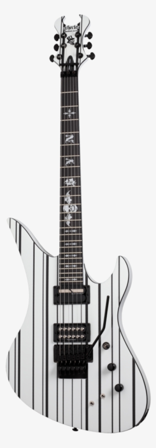 Schecter Synyster Custom-s White W/ Black Stripes - Ibanez Rg350dxz Electric Guitar
