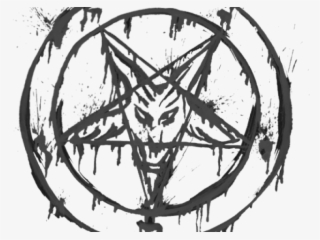 Satanic Clipart Baphomet - Satanic Blood Pentagram
