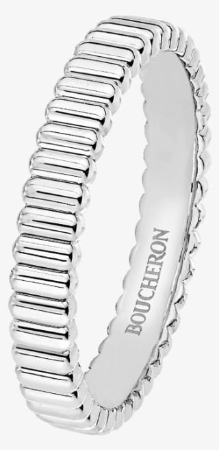 Grosgrain White Gold Wedding Band - Ring