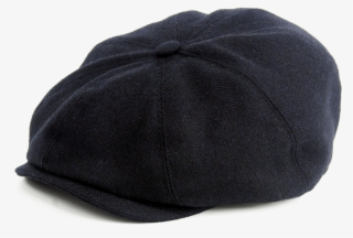 Cromore 8 Panel Pure Wool Black Herringbone Cap By - Baseball Cap