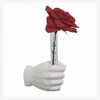 White Flower Vase Grip Hand 7" Long - Maple Leaf