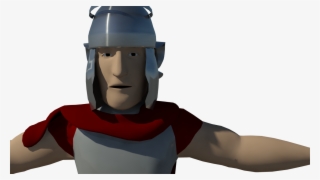 Roman Soldier With Helmet Before Texture - Cartoon