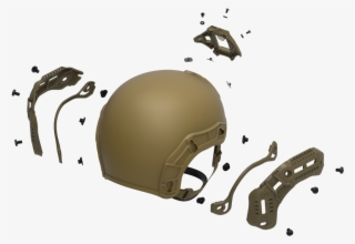 Flux Ballistic Helmet Exploded View - Helicopter