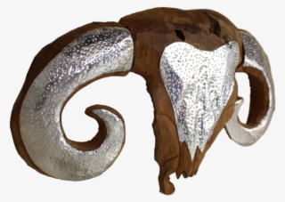 Goat Head - Natural/aluminium - Teak/iron - Chocolate