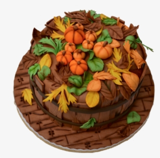 Changing Colour Leaves Cake - Chocolate Cake