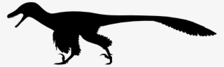 Simple Dinosaur Silhouette - Dromaeosaur Silhouette