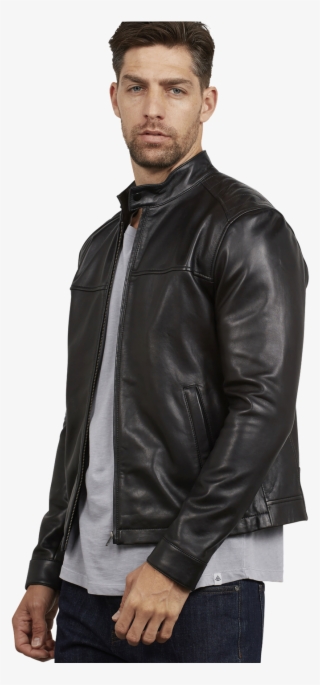 Get The Collins Leather Jacket In Black Online - Leather Jacket
