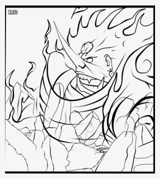 Kyubi Mode And Mangekyou Sharingan Susanoo Lineart - Susanoo Lineart ...