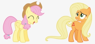 Fluttershy And Applejack Mane Swapped By - My Little Pony Applejack Und Fluttershy