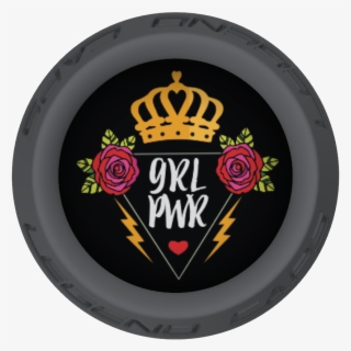 Girl Power Lacrosse Stick Gray End Cap - Emblem