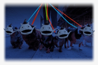 In The Yard, With Bright Red Light - Promeneur De Chiens