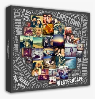 Word Art Photo Collage Canvas