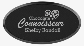 Oval With Border Name Badge With Magnet - California - Nevada State Boundary, Welcome To California