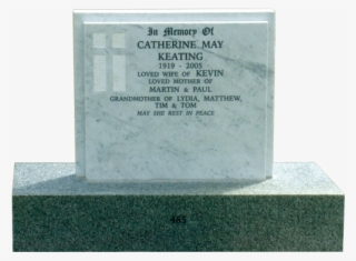L9 Carrara Marble Headstone Image - Memorial