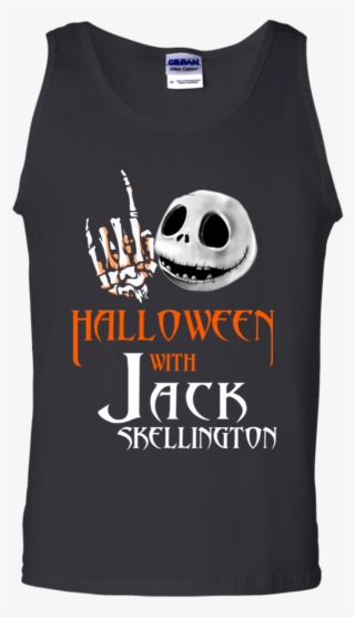 With Jack Skellington Tshirt Vneck Tank Hoo - T-shirt
