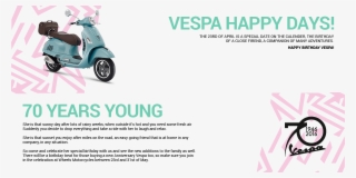 Vespa Happy Days - 70 Year Company Anniversary