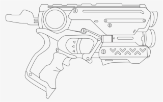 Drawn Rifle Nerf Gun - Technical Drawing