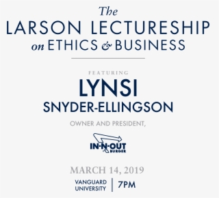 Presented By Vanguard's Renowned Department Of Business - Ink