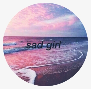 Tumblr Interesting Sad Girl Beach Waves Freetoedit - Beach Wallpaper Pink