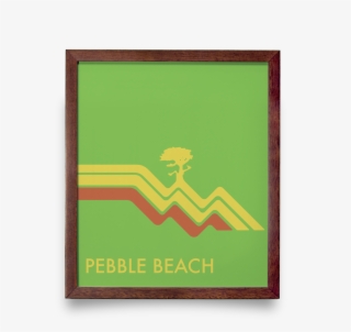 Pebble Beach Waves Green Giclée Print - Black And White Gala