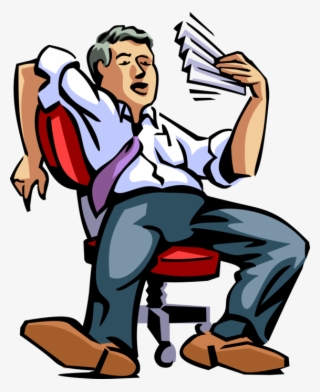 Vector Illustration Of Exhausted Businessman Catches - Erschöpft Clipart Kostenlos