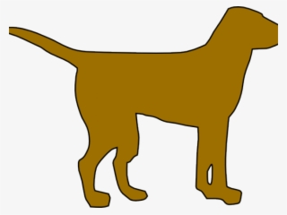 Dog Clipart Clipart Outline - Brown Dog Silhouette