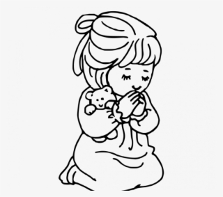 Clip Art Black And White Library Hindu Drawing Praying - Bible Coloring Pages